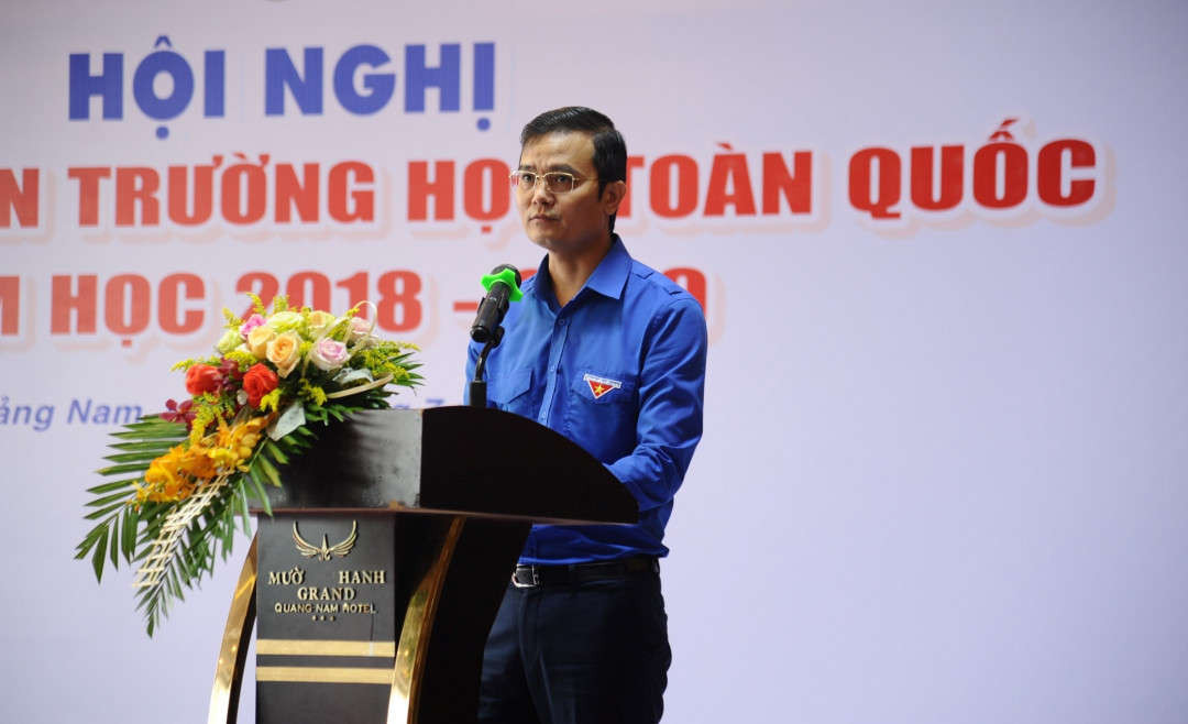 Anh Anh Bùi Quang Huy - Bí thư Trung ương Đoàn phát biểu tại Hội nghị