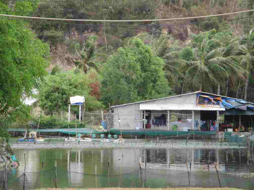 Các hộ nuôi tôm, thủy hải sản của người dân quanh vùng lo sợ nước thải từ bột đá gây thiệt hại nặng nề về kinh tế