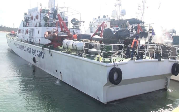 Tàu CSB-4032 đã được Bộ tư lệnh Cảnh sát biển điều động cứu nạn sáu ngư dân gặp nạn ở Hoàng Sa trên tàu QNg-90499TS. Ảnh Nam Trung