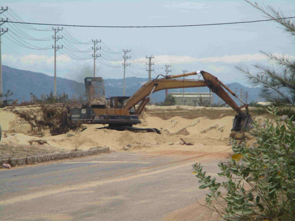 Khu vực khai thác cát gần Công ty CP kinh doanh khí Miền Nam