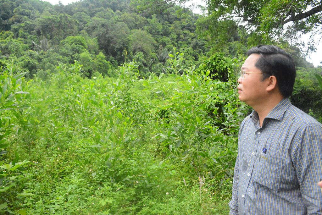 Ông Lê Trí Thanh - Phó chủ tịch UBND tỉnh Quảng Nam thị sát khu vực sống của đàn voọc