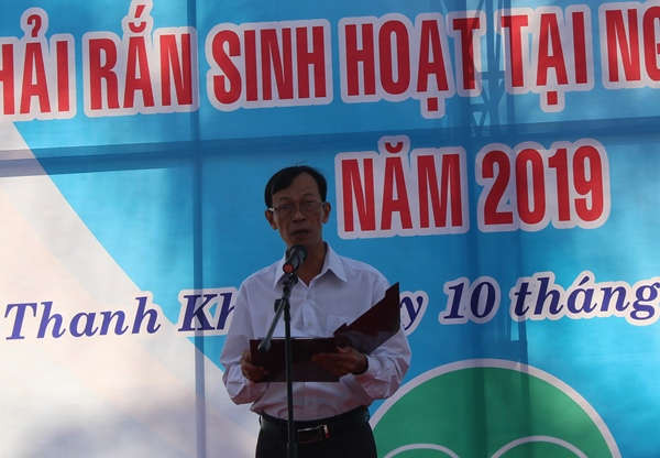 1. Ông Lê Trung Minh Tân, Trưởng phòng Tài Nguyên và Môi trường quận Thanh Khê phát biểu tại ngày hội xanh