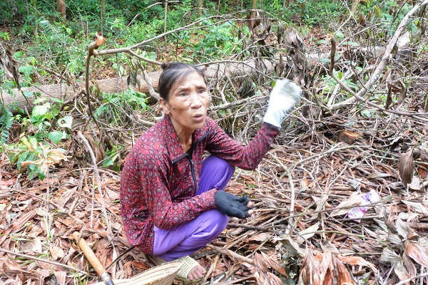 Bà Nguyễn Thị Hoa, người dân thôn Bích Nam cho biết mất ăn, mất ngủ vì ô nhiễm từ khi bãi rác hình thành