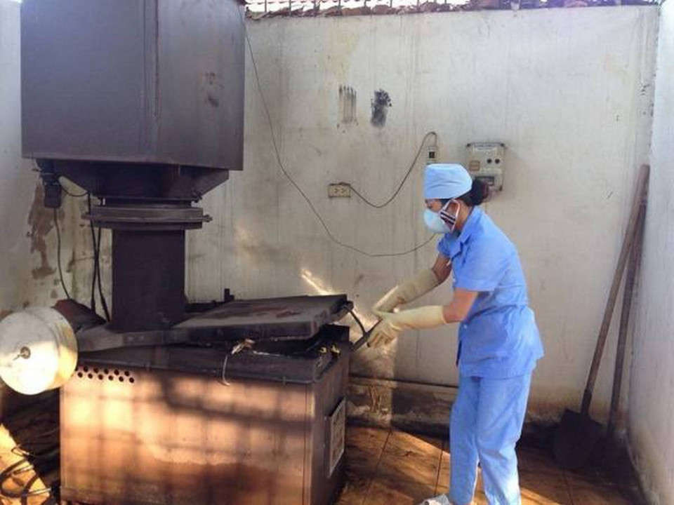 Xử lý chất thải y tế nguy hại tại bệnh viện lao phổi tỉnh Điện Biên