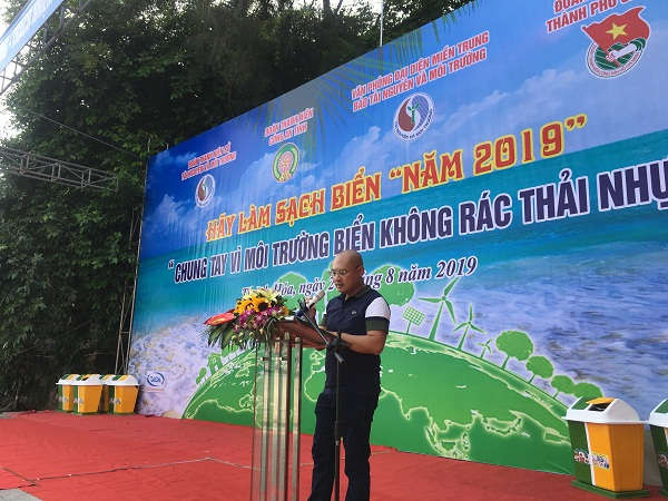 Ông Hoàng Mạnh Hà, Tổng Biên tập Báo TN&MT phát biểu tại buổi lễ