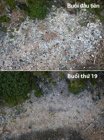 Thử thách dọn rác tại đảo Sơn Trà: Trả lại một bãi đá hoang sơ từ “biển rác”