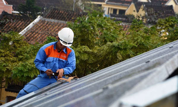 TP Hội An đã đưa vào sử dụng hệ thống điện năng lượng mặt trời do Chính phủ Đức tài trợ