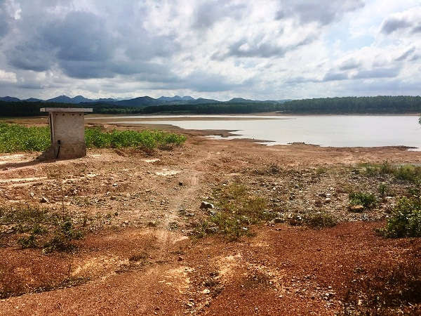 Nước tại Hồ Châu Xá đã dưới mức nước chết