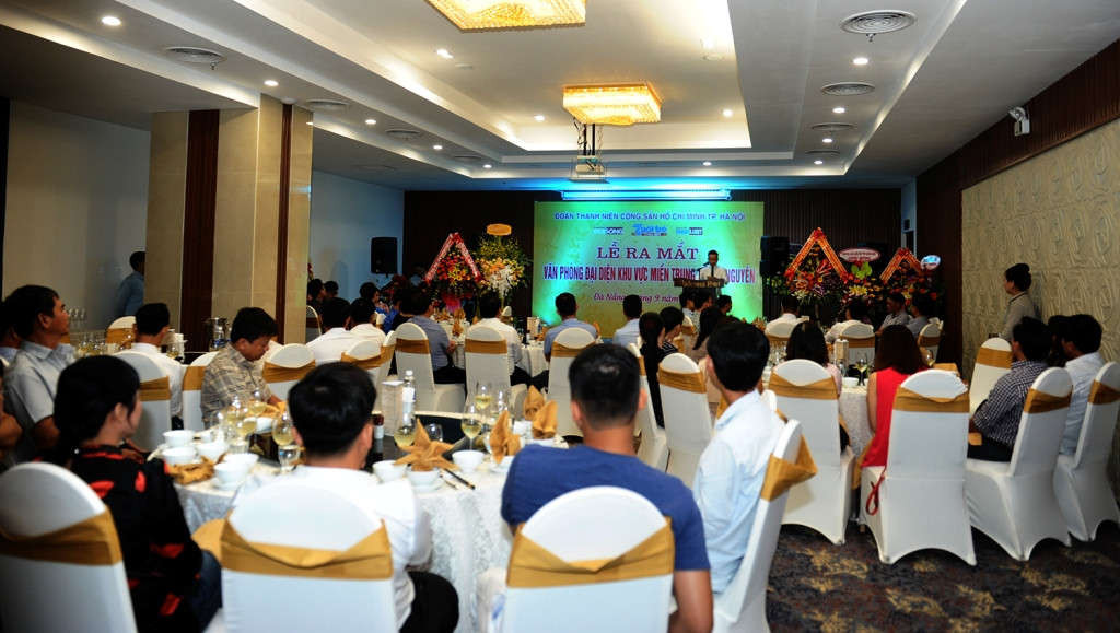 Quang cảnh buổi lễ ra mắt VPĐD Báo Tuổi trẻ Thủ đô khu vực miền Trung - Tây Nguyên