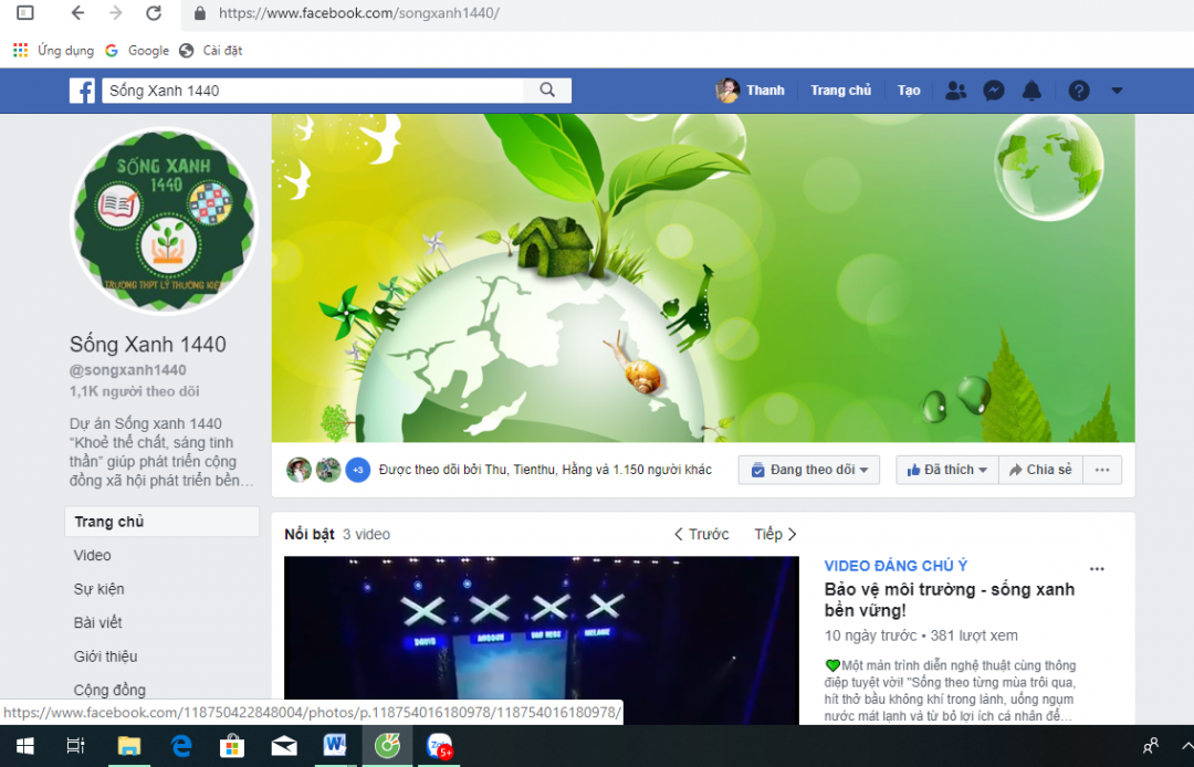Phong trào “Sống xanh” được khởi động từ ngày 19/9/2019 trên trang Fanpage Sống Xanh 1440 của trang mạng xã hội Facebook đã thu hút được số lượng lớn người quan tâm.
