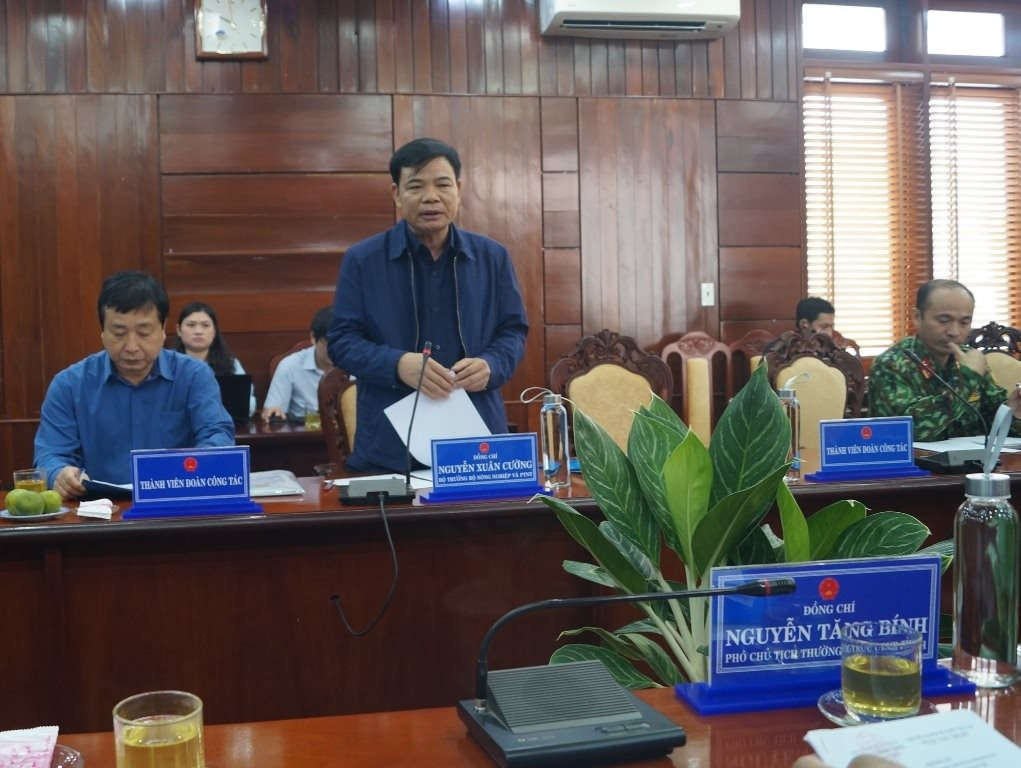 Ban chỉ đạo Trung ương về Phòng chống thiên tai kiểm tra công tác ứng phó bão tại Quảng Ngãi 