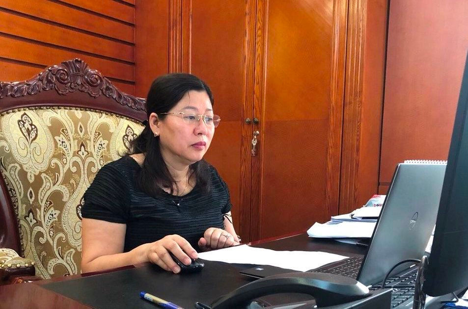 Thứ trưởng Nguyễn Thị Phương Hoa họp trực tuyến về các Thông tư lĩnh vực đo đạc và bản đồ trình ban hành trong tháng 4, 5/2020