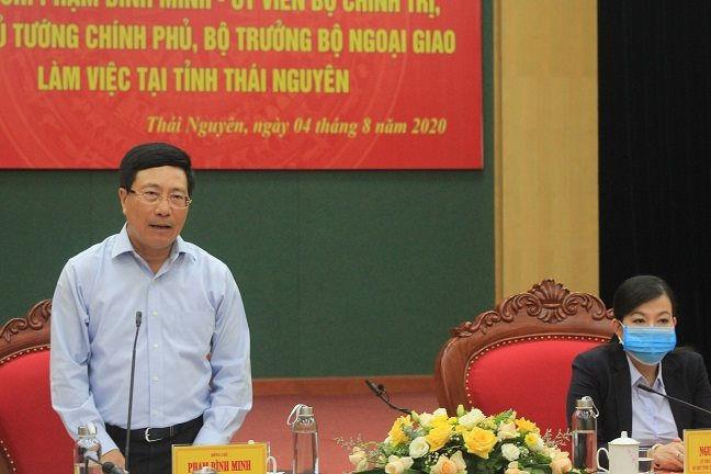 Phó Thủ tướng Phạm Bình Minh chỉ đạo tìm giải pháp thúc đẩy giải ngân vốn đầu tư công cho Thái Nguyên