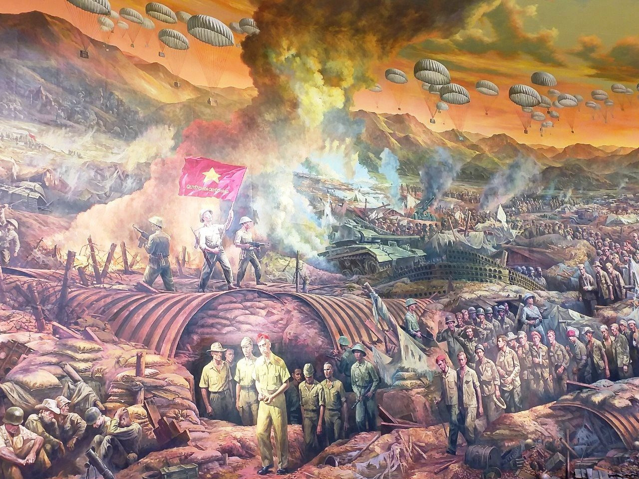 Điện Biên: Hoàn thành bức tranh Paranoma lớn nhất thế giới tái hiện Chiến  dịch Điện Biên Phủ, năm 1954