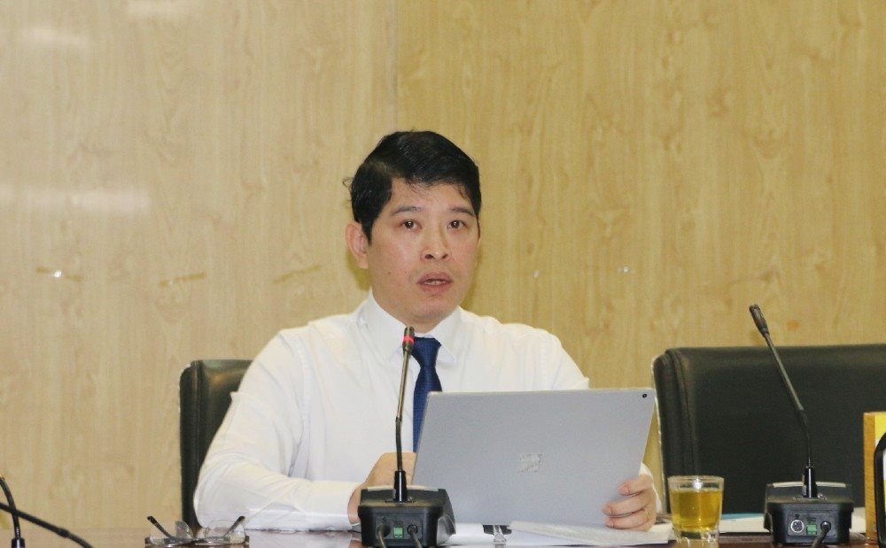 Viện trưởng Viện Chiến lược, Chính sách tài nguyên và môi trường Nguyễn Đình Thọ phát biểu tại buổi lễ