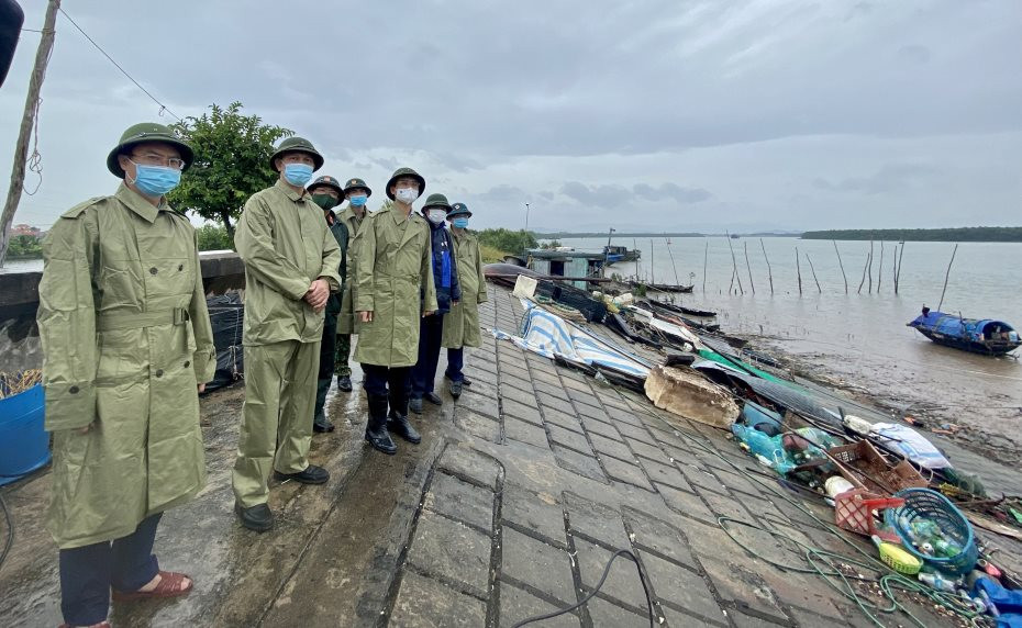 Lãnh đạo tỉnh Quảng Ninh kiểm tra công tác phòng, chống bão số 7 tại TX.Quảng Yên