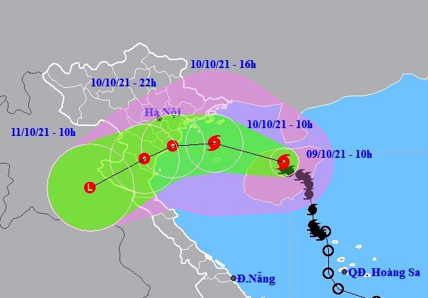 Bão LIONROCK cách Hải Phòng - Nam Định 170-190km; bão KOMPASU sắp đi vào Biển Đông
