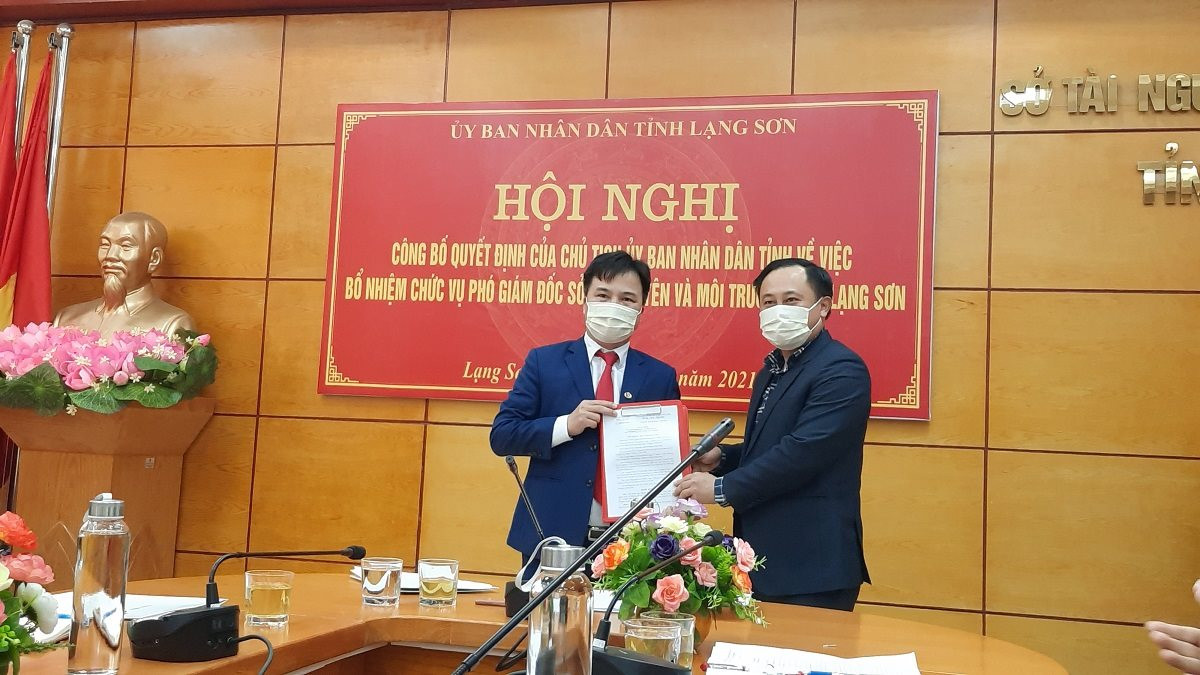 Ông Nguyễn Hữu Trực làm Phó Giám đốc Sở TN&MT tỉnh Lạng Sơn