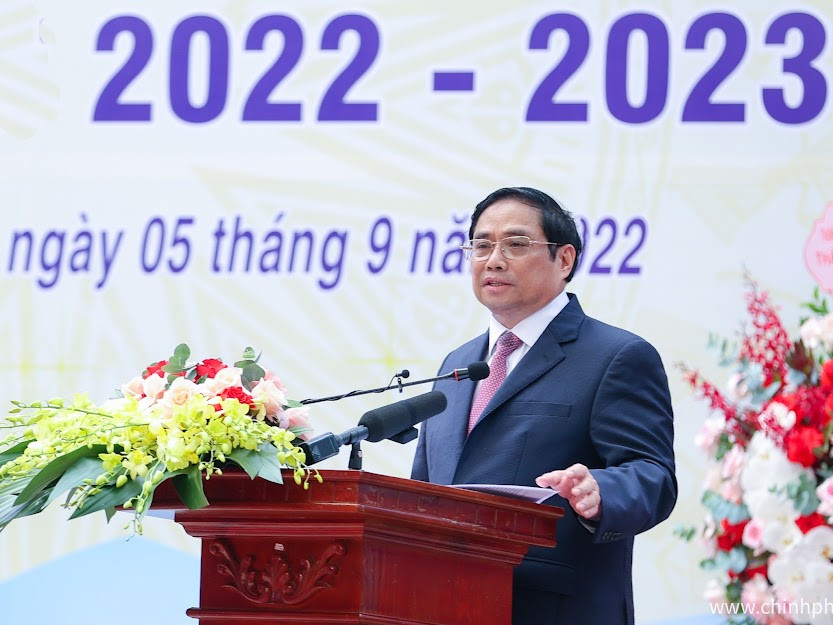Chùm ảnh: Thủ tướng Phạm Minh Chính dự Lễ Khai giảng năm học mới - Ảnh 7.