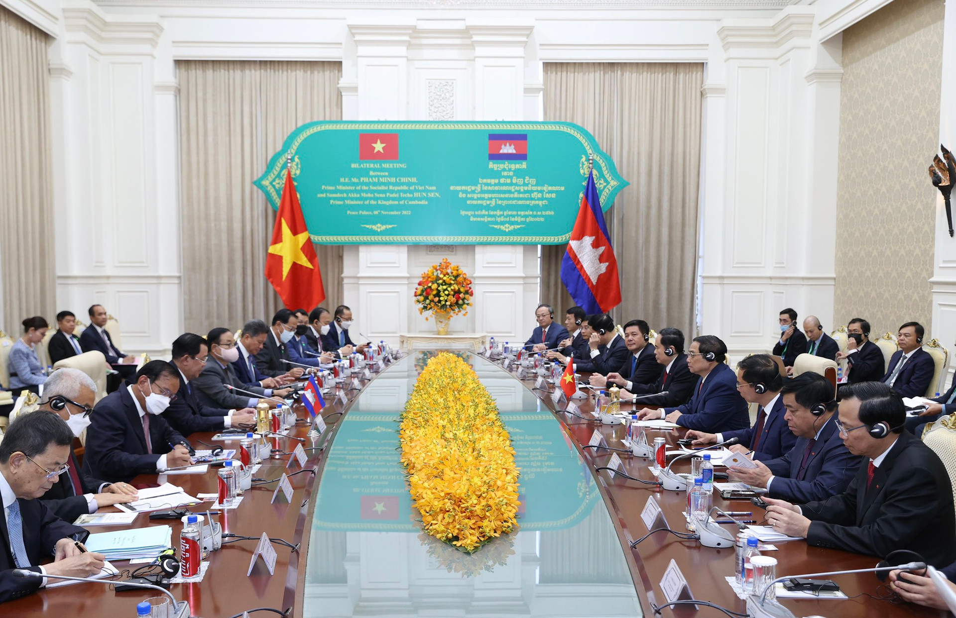 Chùm ảnh: Lễ đón chính thức Thủ tướng Phạm Minh Chính thăm Campuchia - Ảnh 11.
