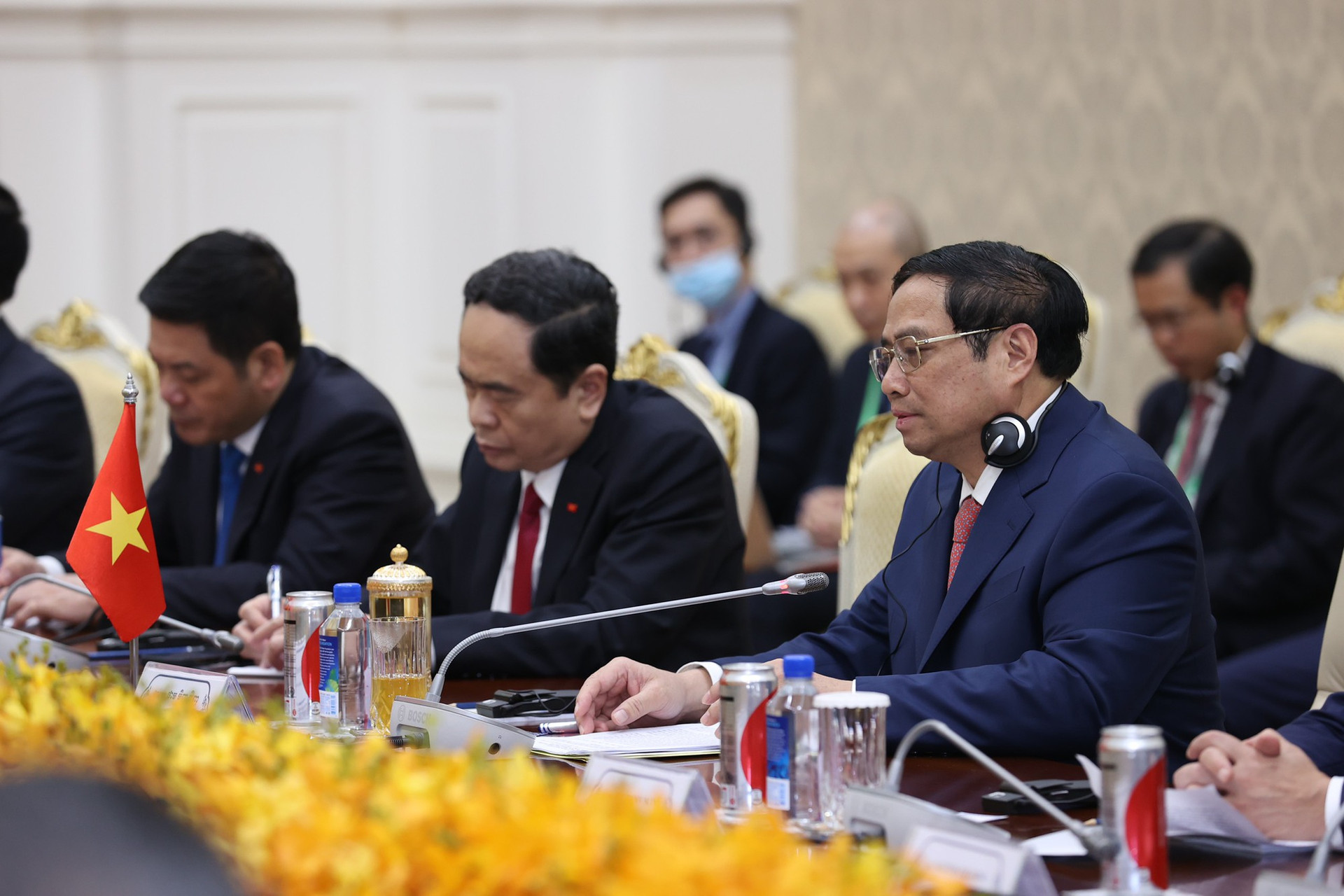 Chùm ảnh: Lễ đón chính thức Thủ tướng Phạm Minh Chính thăm Campuchia - Ảnh 10.