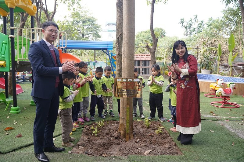 Trường mầm non đầu tiên tại Việt Nam tham dự chiến dịch “Mục tiêu phát thải ròng bằng 0”
