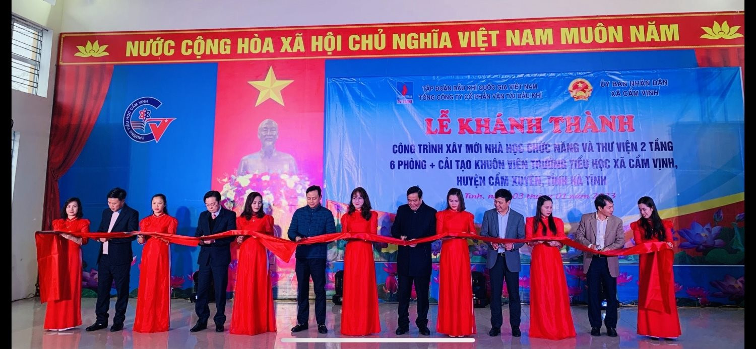 PVTrans tài trợ xây dựng trường học tại Hà Tĩnh