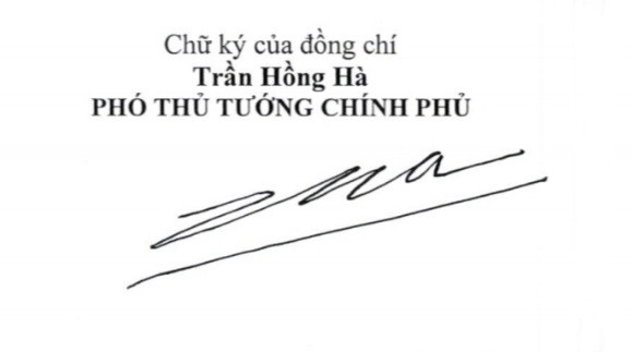 Giới thiệu chữ ký của 2 Phó Thủ tướng - Ảnh 1.