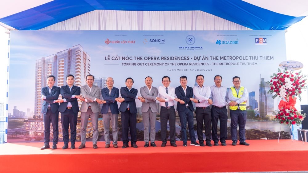 Tập đoàn Xây dựng Hòa Bình cất nóc dự án quy mô tại Thủ Thiêm