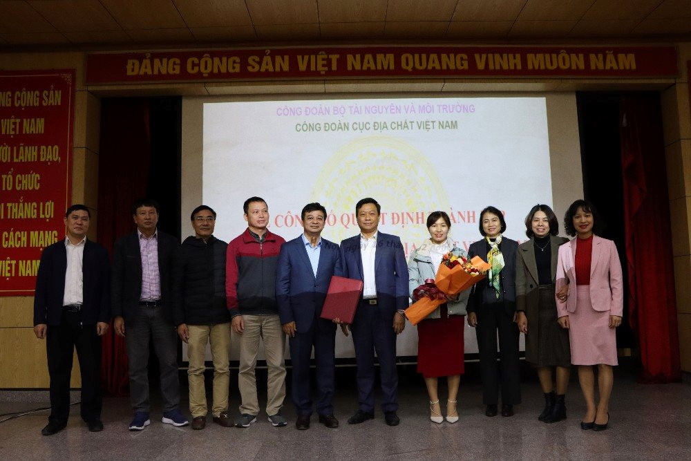 Công bố quyết định thành lập Công đoàn cơ sở Cục Địa chất Việt Nam