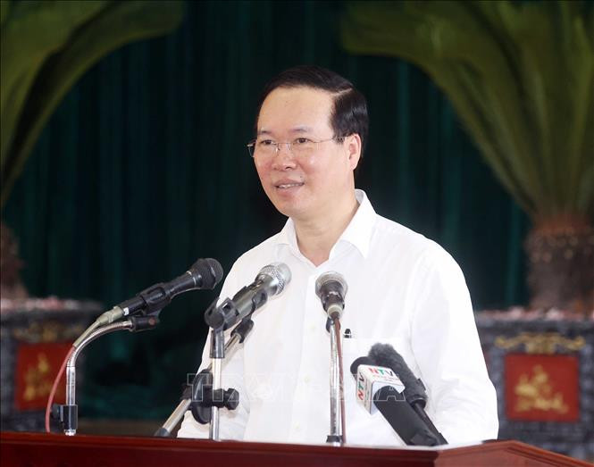Chủ tịch nước Võ Văn Thưởng thăm xã nông thôn mới kiểu mẫu Xuân Kiên, Nam Định