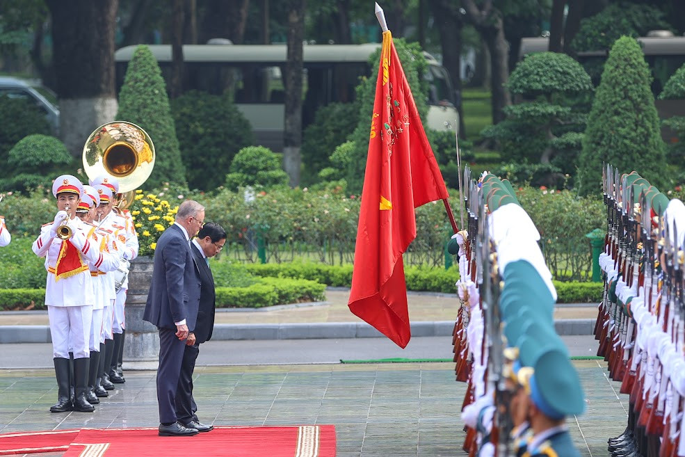 Chùm ảnh: Thủ tướng Phạm Minh Chính đón, hội đàm với Thủ tướng Australia - Ảnh 7.