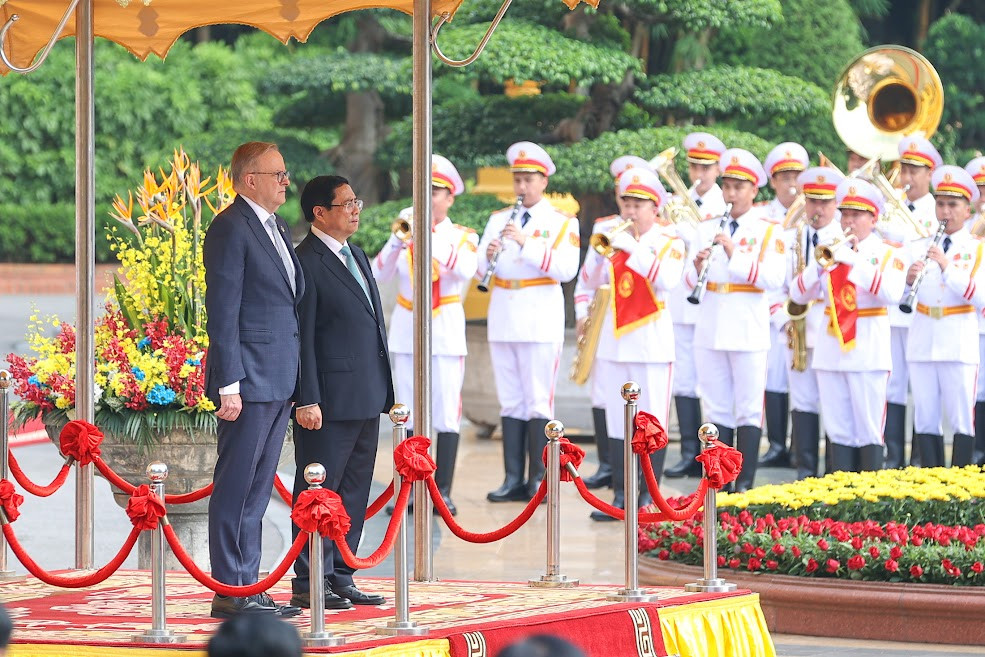 Chùm ảnh: Thủ tướng Phạm Minh Chính đón, hội đàm với Thủ tướng Australia - Ảnh 4.