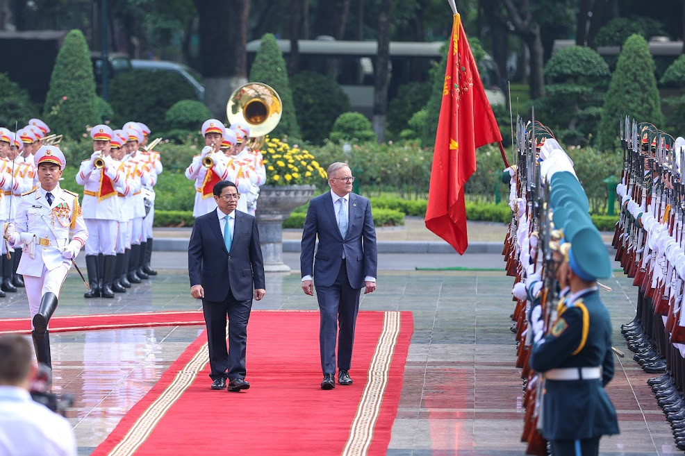 Chùm ảnh: Thủ tướng Phạm Minh Chính đón, hội đàm với Thủ tướng Australia - Ảnh 6.