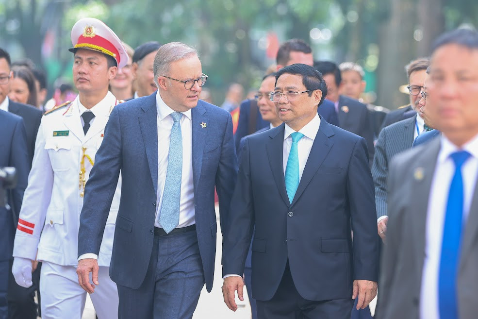 Chùm ảnh: Thủ tướng Phạm Minh Chính đón, hội đàm với Thủ tướng Australia - Ảnh 8.