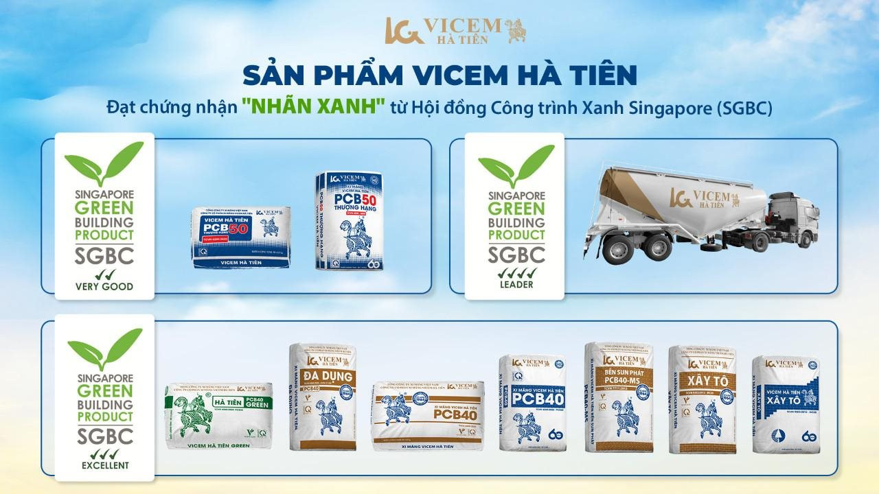 Vicem Hà Tiên khẳng định vị thế với số lượng sản phẩm đạt "Nhãn xanh" nhiều nhất SGBC