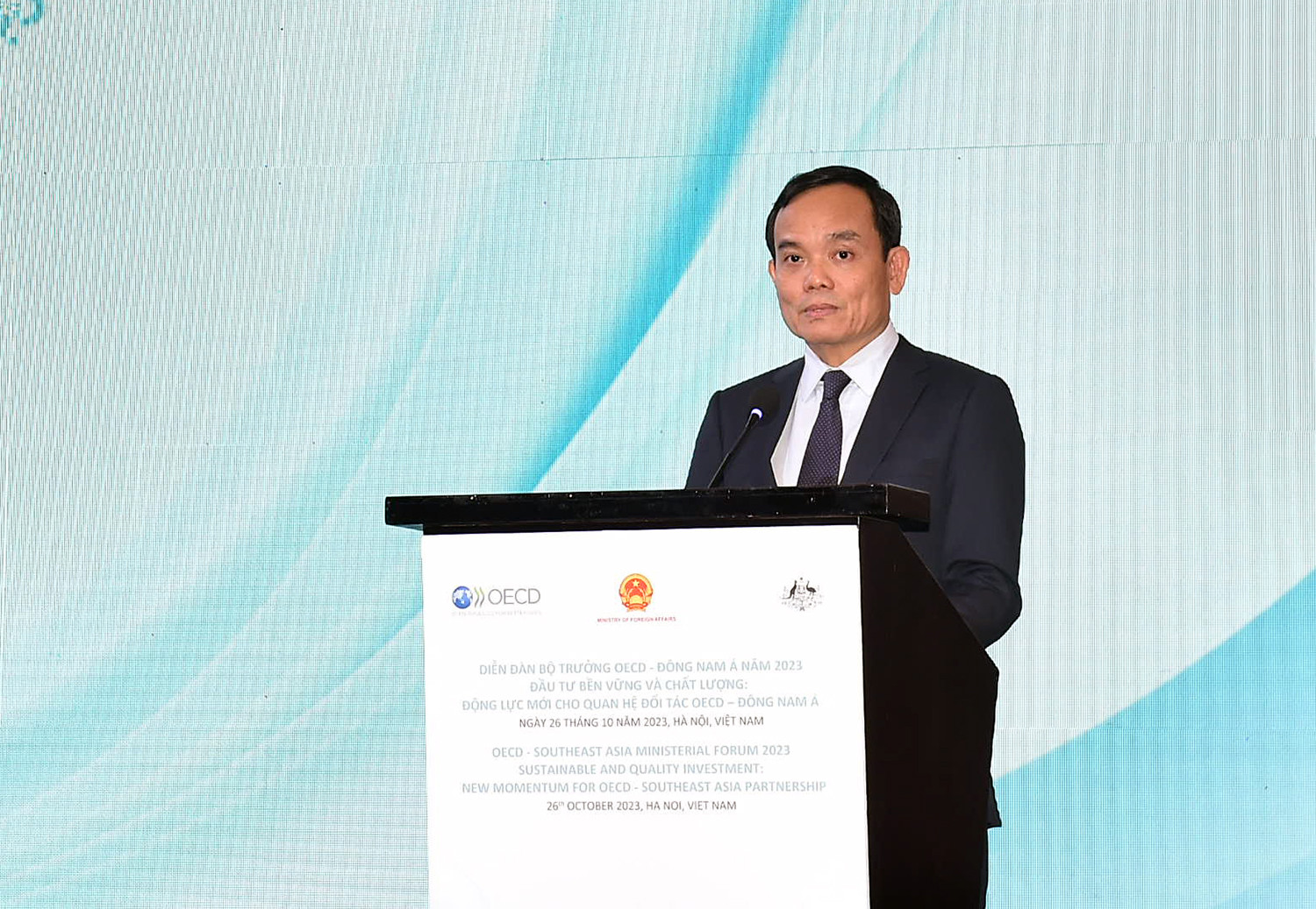 Phó Thủ tướng Trần Lưu Quang nêu 5 định hướng thúc đẩy hợp tác đầu tư OECD-Đông Nam Á - Ảnh 1.