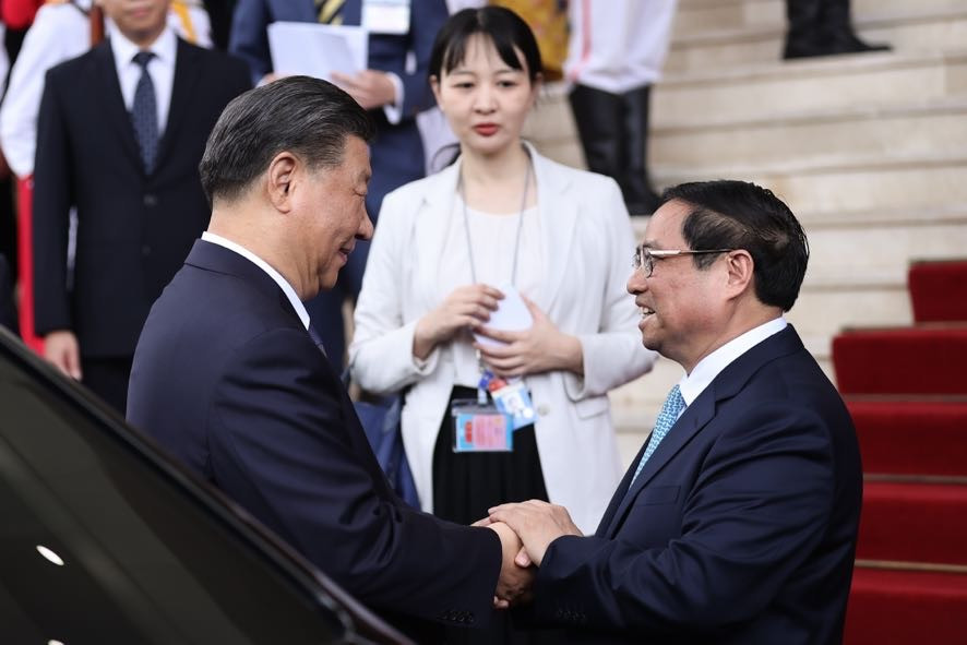 Thủ tướng Phạm Minh Chính hội kiến Tổng Bí thư, Chủ tịch nước Trung Quốc Tập Cận Bình- Ảnh 1.