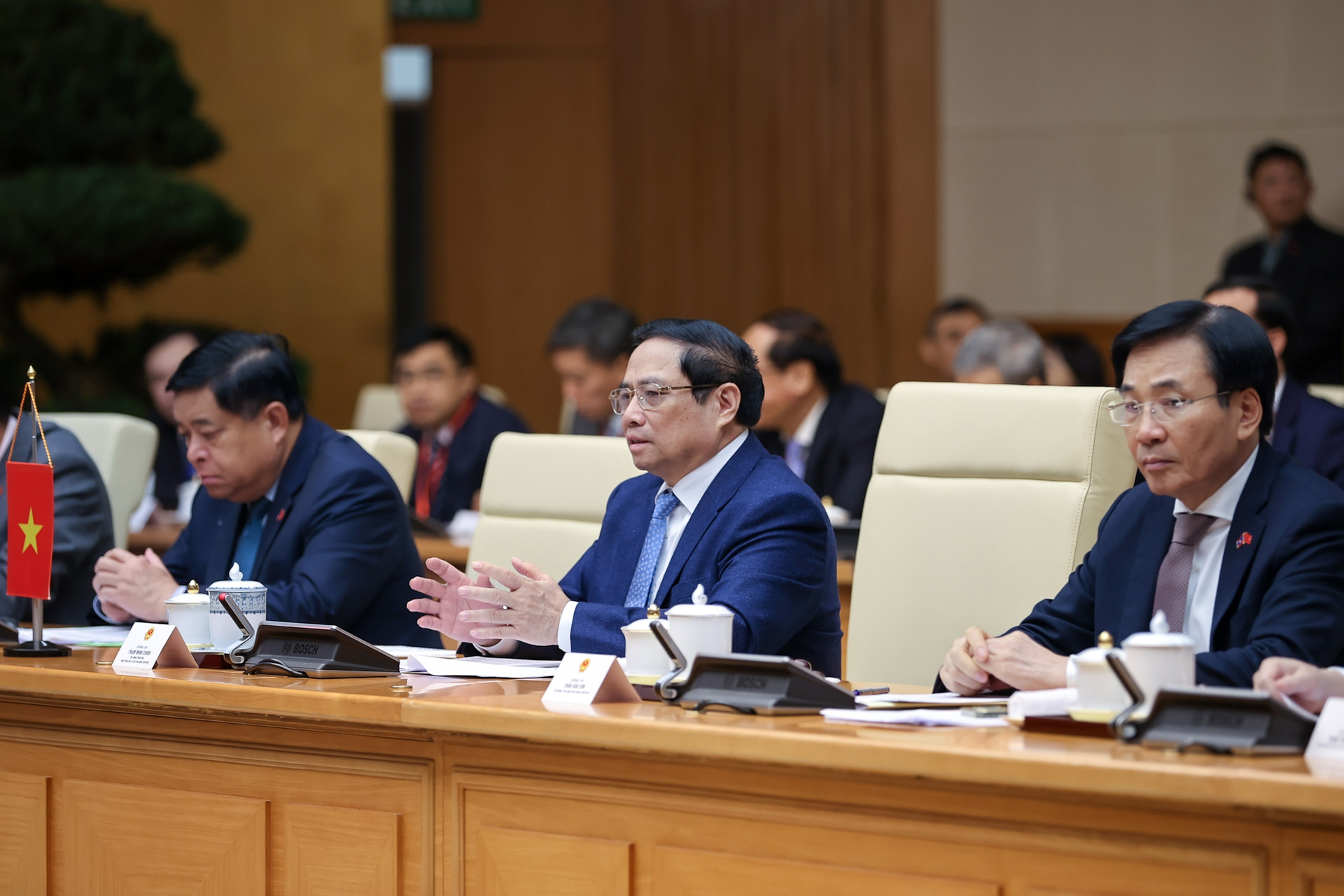 Thủ tướng Phạm Minh Chính và Thủ tướng Lào đồng chủ trì kỳ họp lần thứ 46 Ủy ban liên Chính phủ về hợp tác song phương- Ảnh 4.