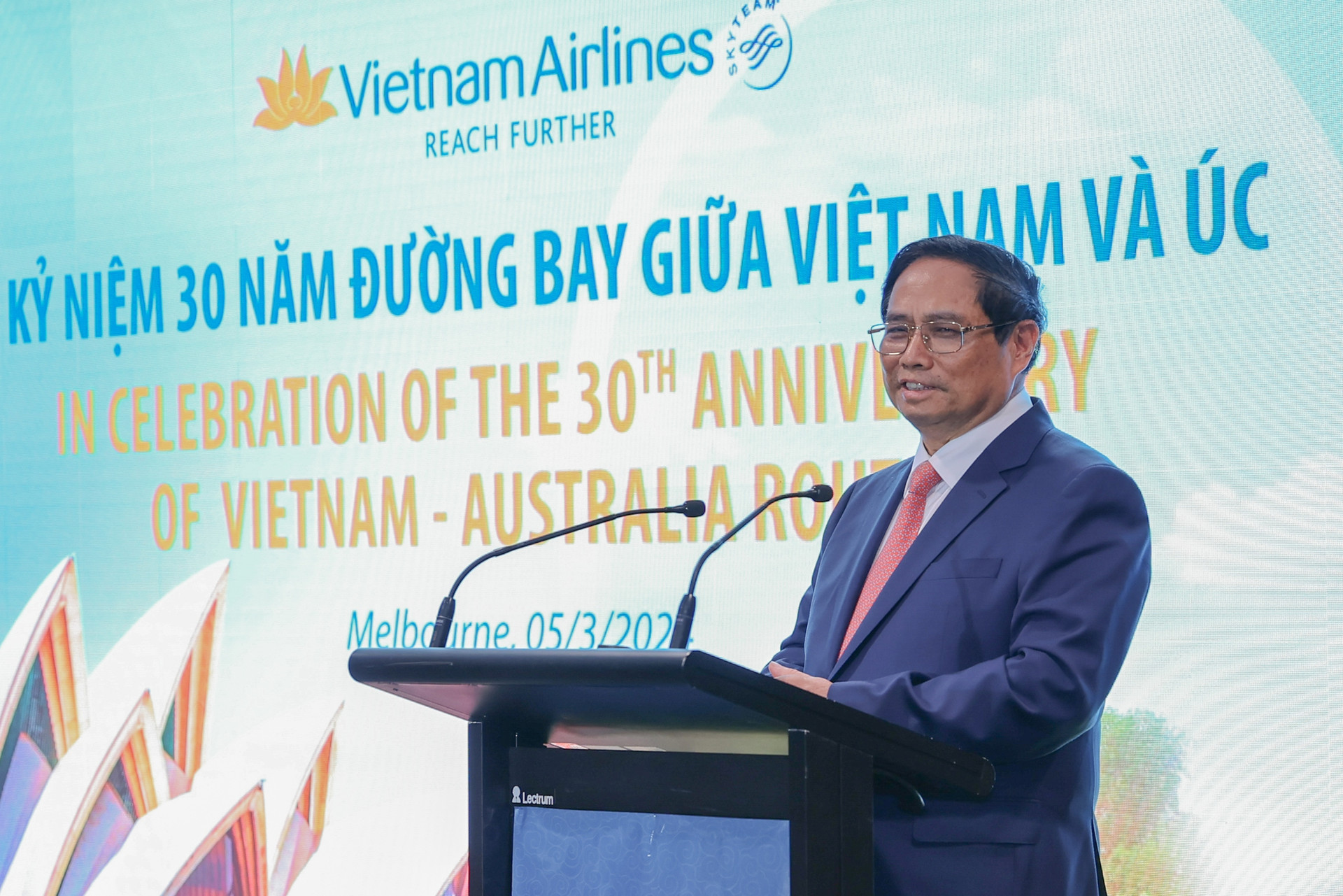 Thủ tướng Phạm Minh Chính dự kỷ niệm 30 năm đường bay thẳng Việt Nam – Australia của Vietnam Airlines- Ảnh 2.