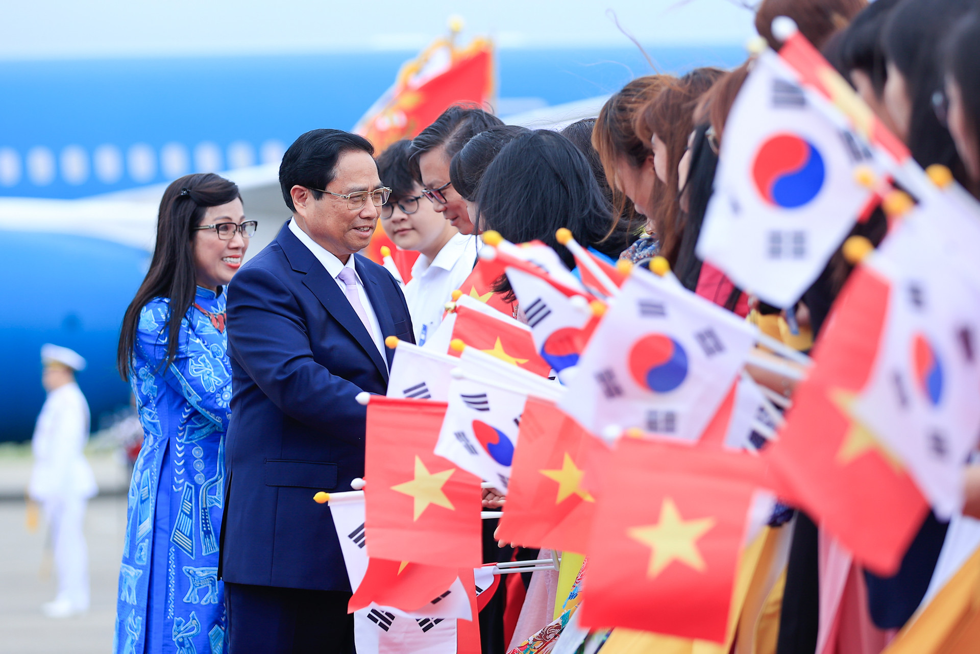 Lễ đón chính thức Thủ tướng Phạm Minh Chính và phu nhân thăm Hàn Quốc- Ảnh 11.