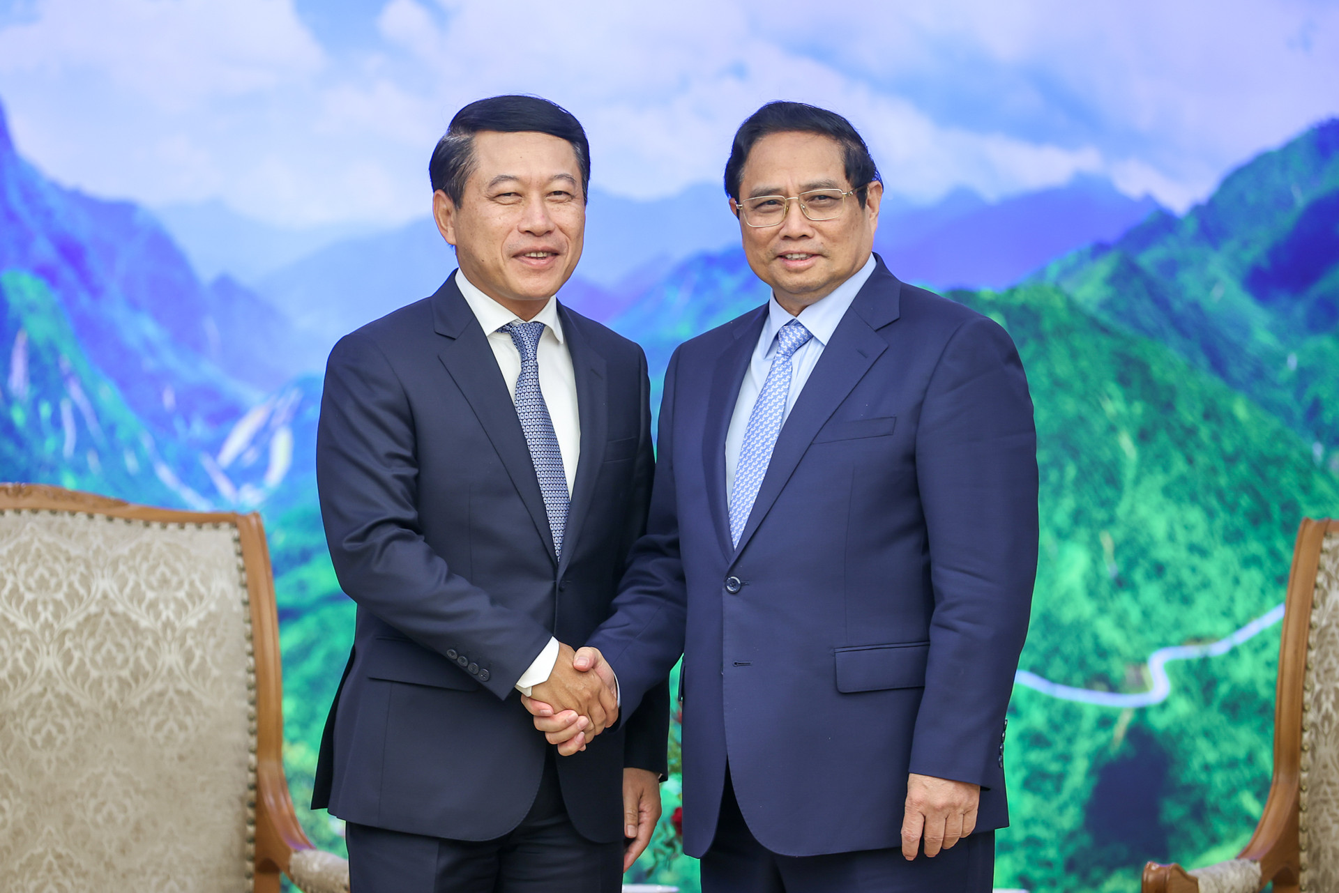 Thủ tướng Phạm Minh Chính tiếp Phó Thủ tướng Chính phủ, Bộ trưởng Ngoại giao Lào- Ảnh 1.