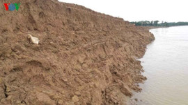 Dân bất lực nhìn sông Lam "nuốt chửng" đất nông nghiệp