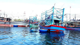 Quảng Nam: Trục vớt tàu cá bị chìm ở khu vực biển Cửa Đại lên bờ an toàn