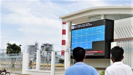  Nhiệt điện Vĩnh Tân đưa vào sử dụng Bảng điện tử thông số môi trường