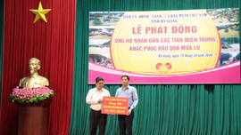Petrolimex Hà Giang ủng hộ 100 triệu đồng khắc phục hậu quả mưa lũ