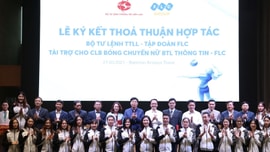 FLC trở thành nhà tài trợ độc quyền cho Câu lạc bộ bóng chuyền nữ Bộ Tư lệnh Thông tin 