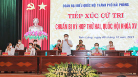 Hải Phòng: Chủ tịch Quốc hội Vương Đình Huệ tiếp xúc cử tri huyện Tiên Lãng