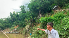 Quảng Nam: Sông Thu Bồn “ăn đất”, sạt lở sát vách nhà dân  
