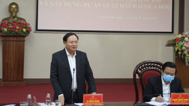 Đoàn công tác Bộ TN&MT làm việc với tỉnh Ninh Bình